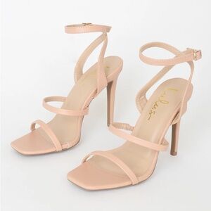 Leticiya Light Nude Ankle-Strap High Heel Sandals